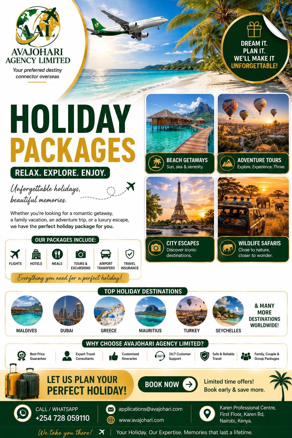 Relax. Explore. Enjoy. Unforgettable Holiday Packages with Avajohari Agency