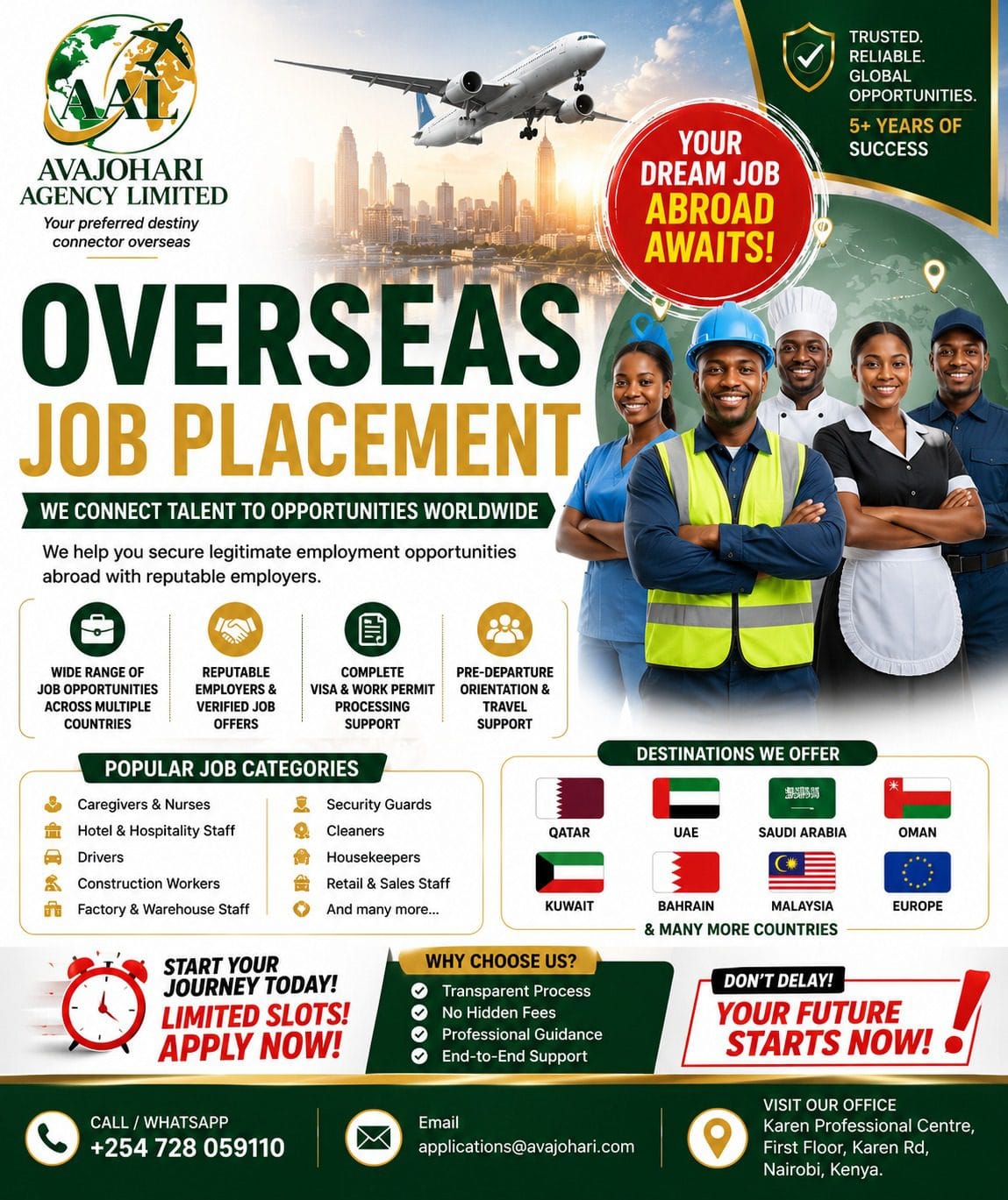Your Dream Job Abroad Awaits! Unlock Global Opportunities with Avajohari Agency